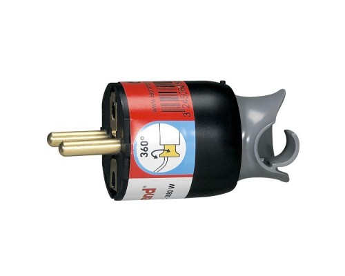 Вилка электрич. каб. Helium 16А поворот. с заземл. черн. Leg 050173