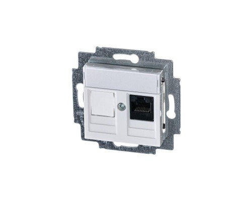 Розетка информационная Levit RJ45 кат. 5e и заглушка бел. ABB 2CHH295117A6003