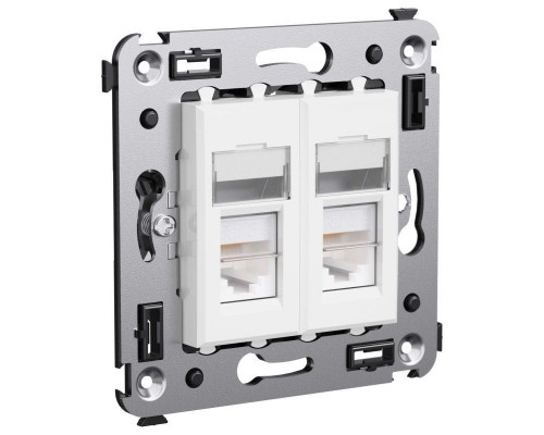 Розетка 2-м RJ-45 СП кат.5e Avanti "Белое облако" DKC 4400464