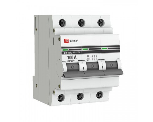 Выключатель нагрузки 3п 100А ВН-125 PROxima EKF SL125-3-100-pro