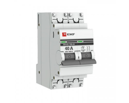 Выключатель нагрузки 2п 40А ВН-63 PROxima EKF SL63-2-40-pro