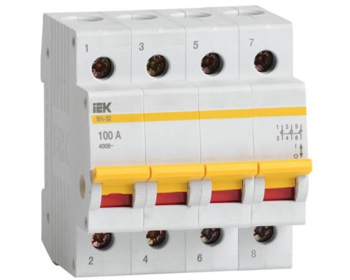Выключатель нагрузки ВН-32 100А/4П IEK MNV10-4-100